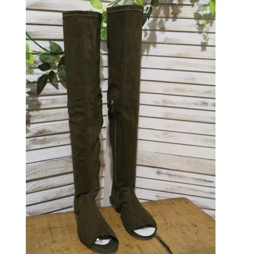 Women’s Bamboo Knee Flat Boots (84)